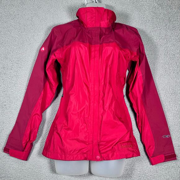 Marmot Lightweight Windbreaker Jacket Womens Small Red‎ Outdoor Hiking Vented - Picture 2 of 16